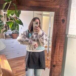 Liz Claiborne Multicolor Patterned Sweater